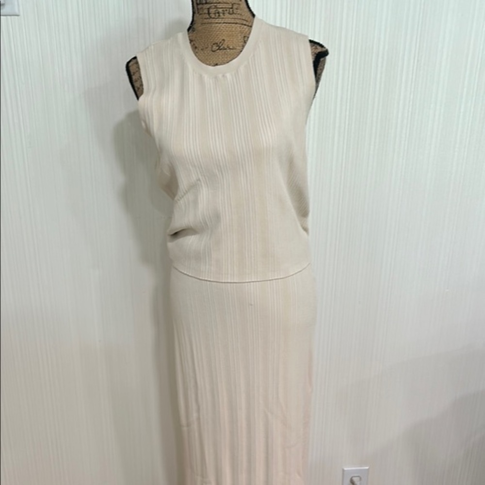 Rachel Zoe Cream Sleeveless Pencil Skirt Set